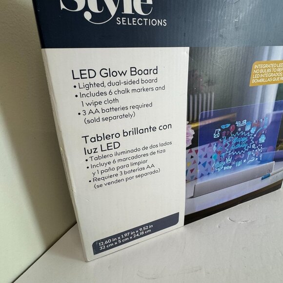 Led Glow Board Lighted Dry Erase Message Board Home Decor Gift Style Selections - Picture 2 of 6